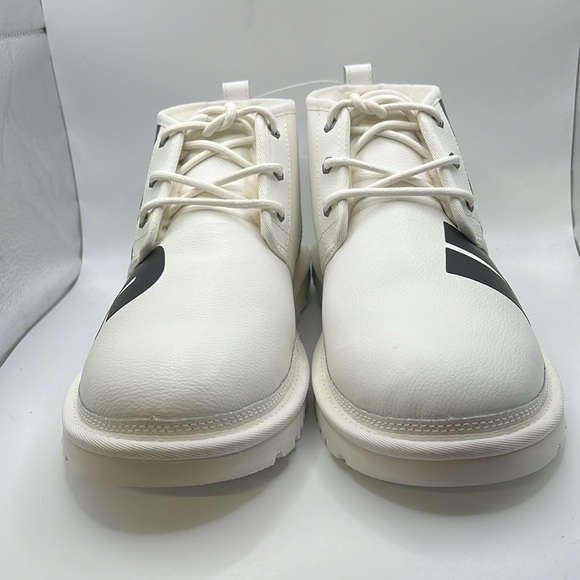 NWT Ugg Neumel Chopd Boots Chukka Shoes White Black Wool Fur Mens Size 11 - Picture 4 of 15